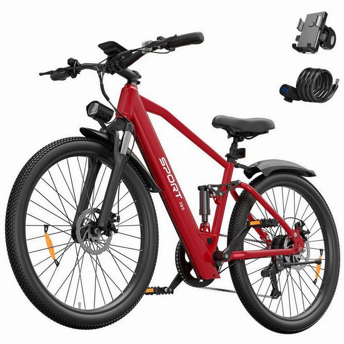 Vankel T8S E-Bike, 250W Heckmotor, 624Wh Akku, Shimano 7-Gang