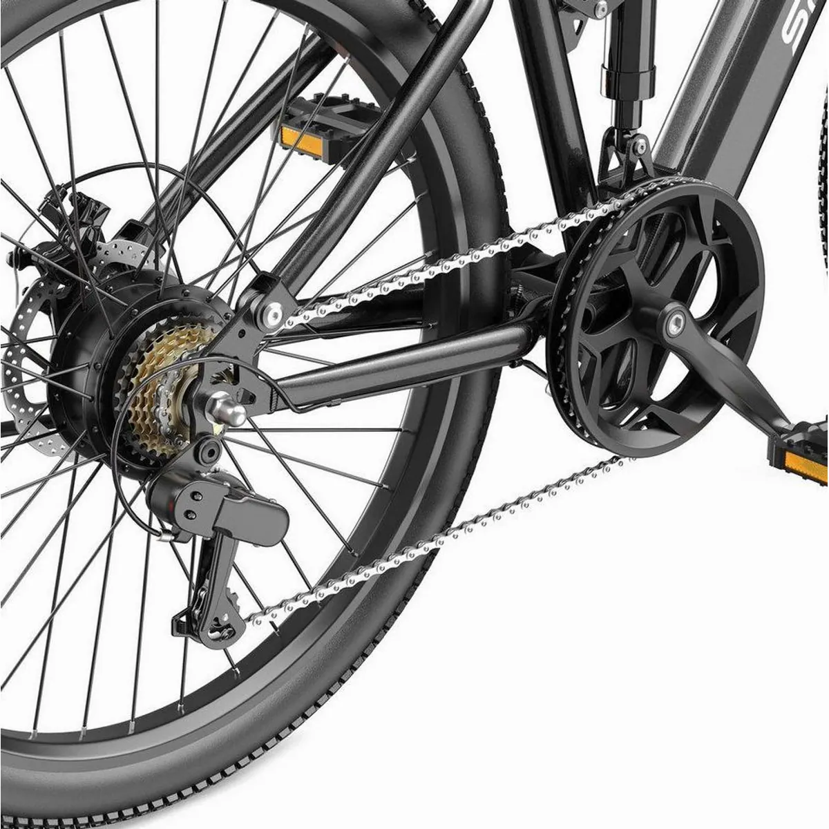 Vankel T8S E-Bike, 250W Heckmotor, 624Wh Akku, Shimano 7-Gang 5