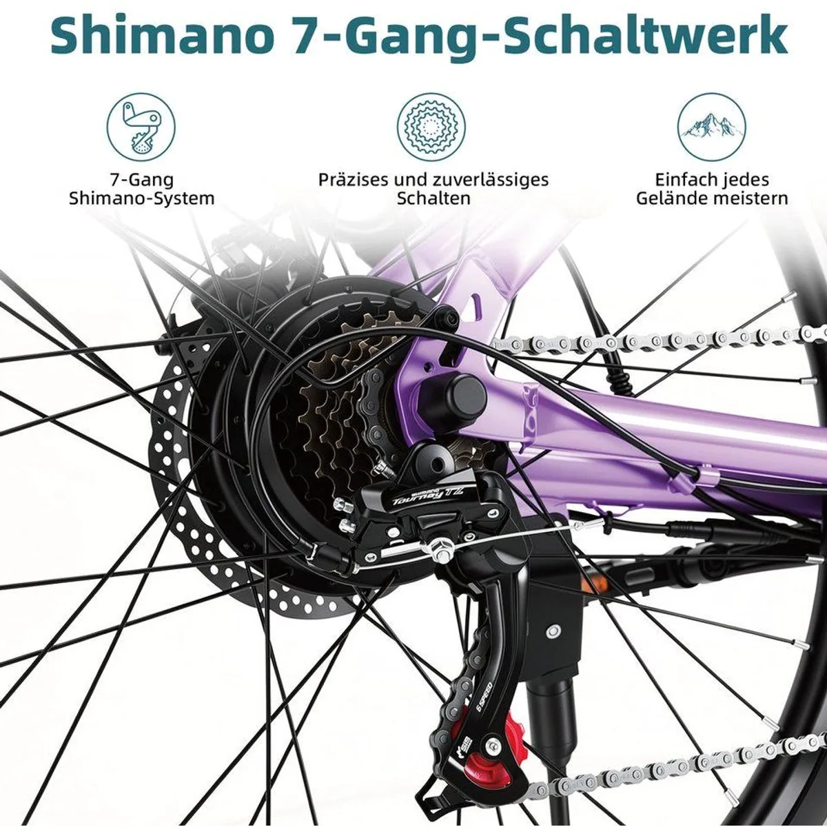 Vankel BEKUP V1 City-E-Bike, 522 Wh Akku, 120 km Reichweite — Komfort, Leistung, Vielseitigkeit 4