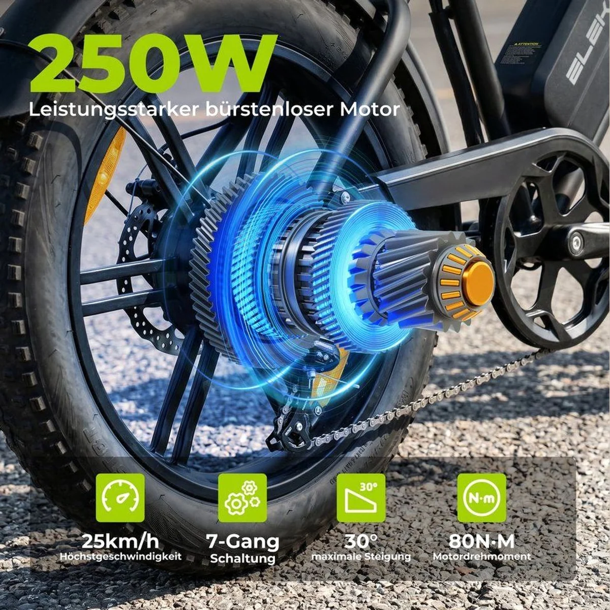 Vankel E-Bike Cityrad E6-3.0, kraftvoller Heckmotor, 720 Wh Akku, vielseitig einsetzbar