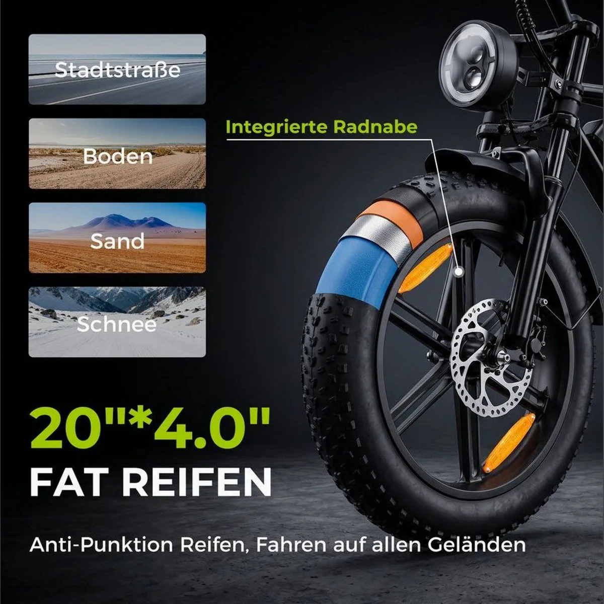 Vankel E-Bike Cityrad E6-3.0, kraftvoller Heckmotor, 720 Wh Akku, vielseitig einsetzbar 3