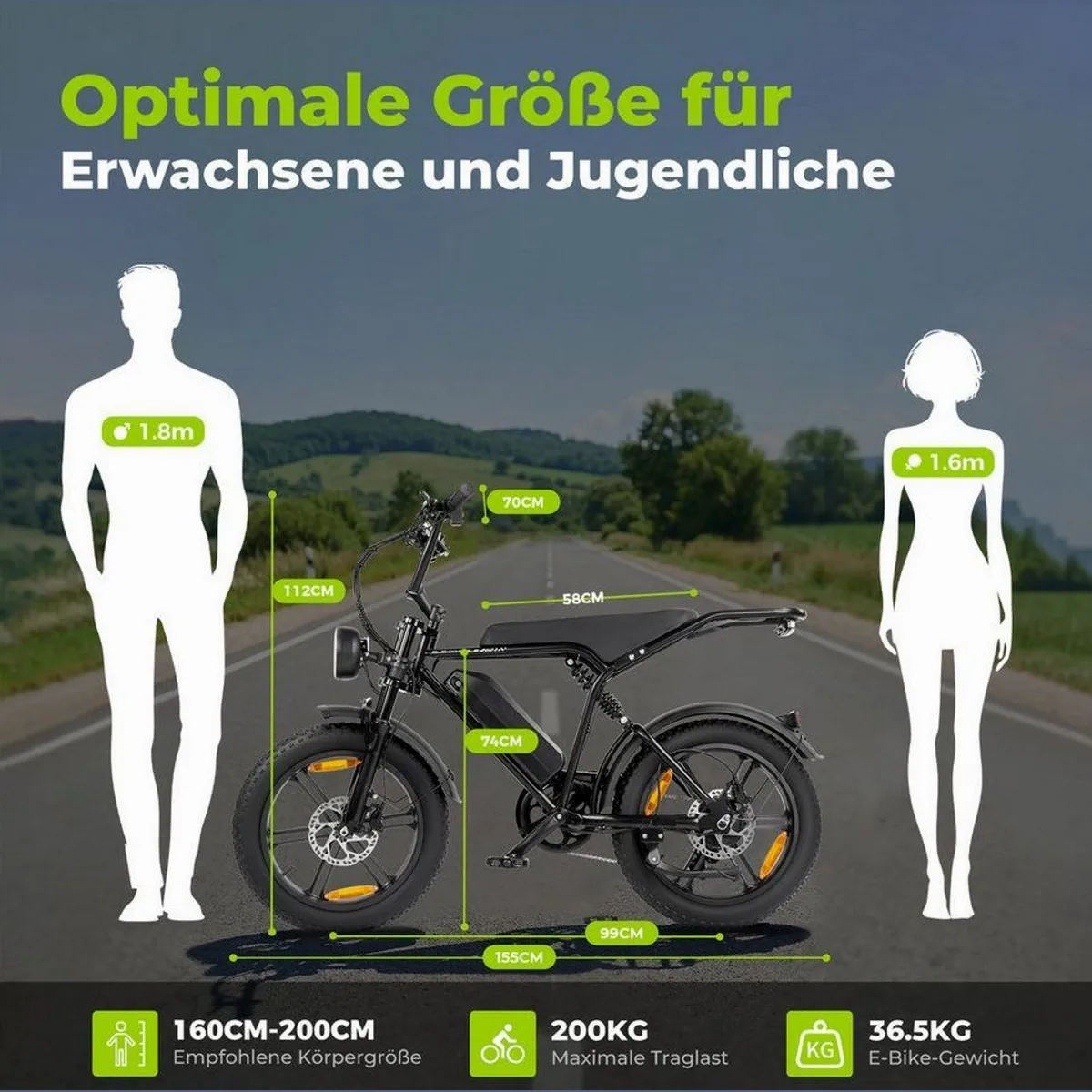 Vankel E-Bike Cityrad E6-3.0, kraftvoller Heckmotor, 720 Wh Akku, vielseitig einsetzbar 4