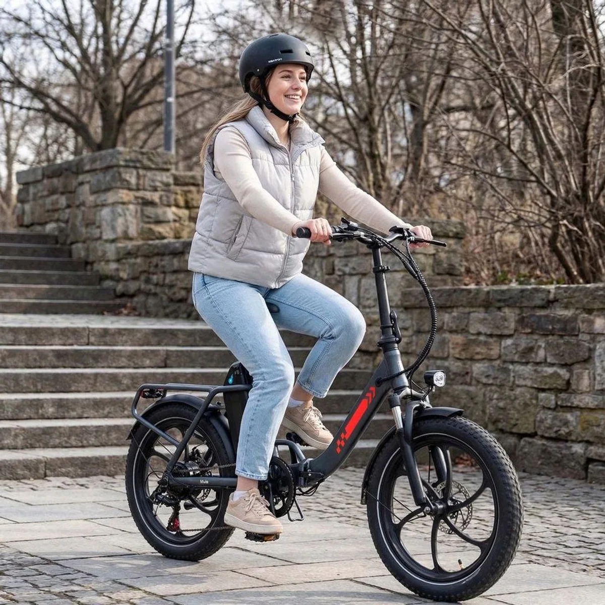 Vankel E-Bike M1, faltbares Cityrad mit 960 Wh, 7-Gang Kettenschaltung, 120 km Reichweite 3