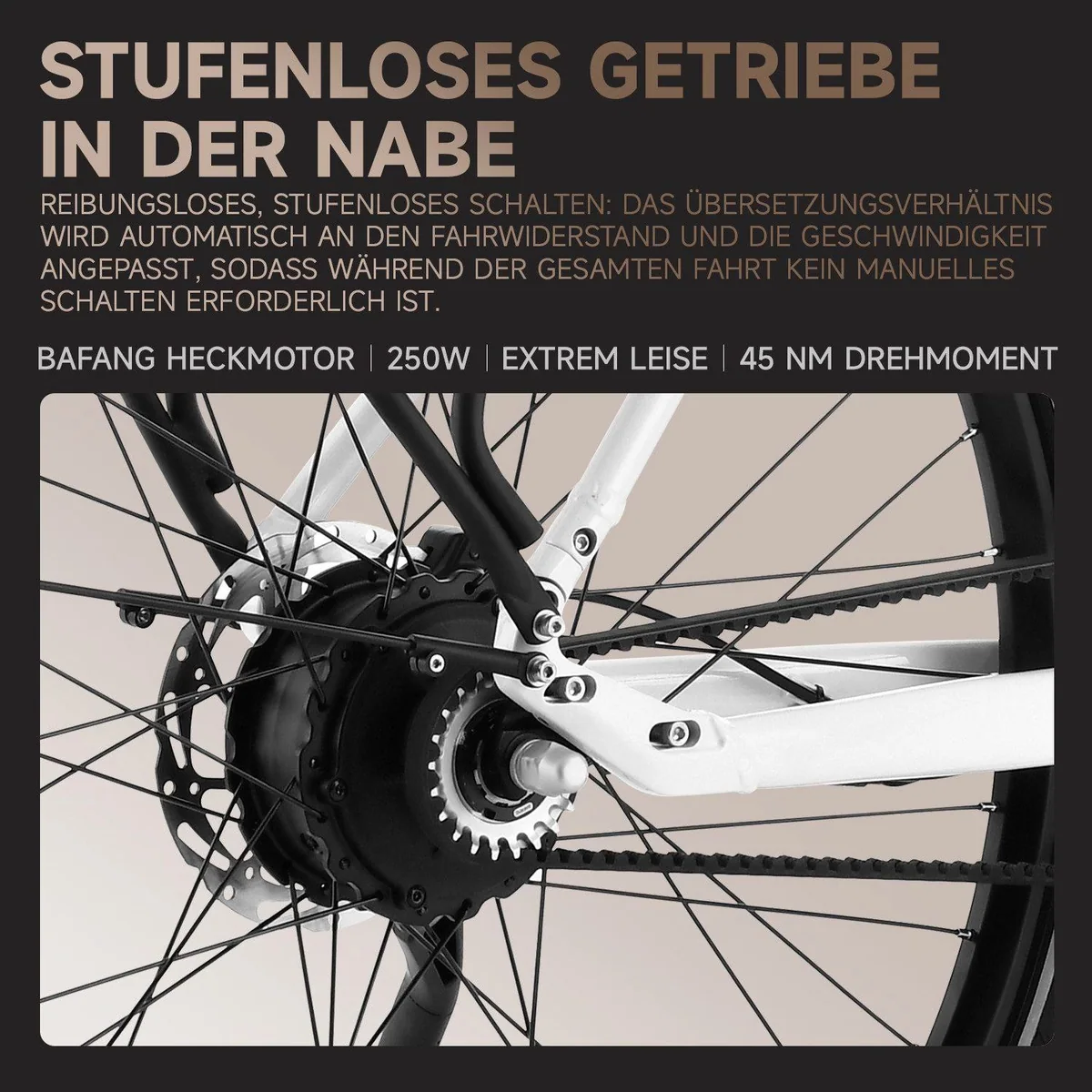 VECOCRAFT LUNA 2.0 E-Bike, 28'' mit 2-Gang-Schaltung, Heckmotor & 360 Wh Akku 2