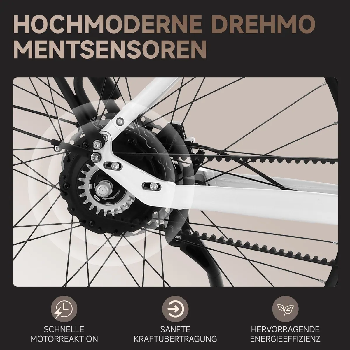 VECOCRAFT LUNA 2.0 E-Bike, 28'' mit 2-Gang-Schaltung, Heckmotor & 360 Wh Akku 5