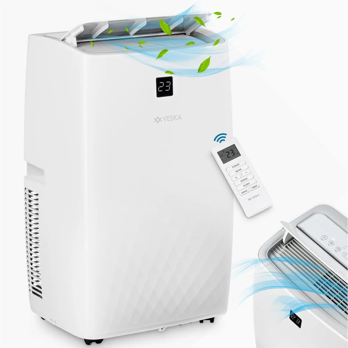 VESKA FDP35-3033ZPWR5 mobile Klimaanlage, 12000 BTU, 4-in-1 Multifunktionalität