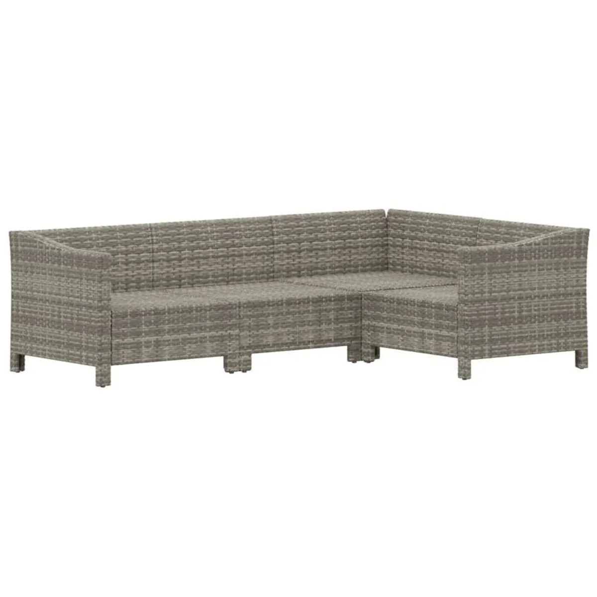 vidaXL Gartenlounge-Set 4-tlg., modulares Design, witterungsbeständig, inklusive Kissen 3
