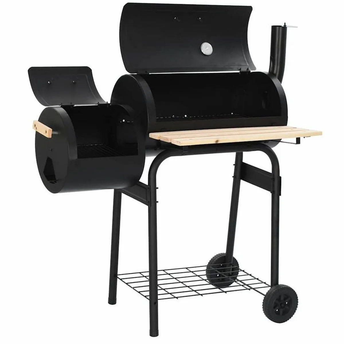vidaXL Smoker Klassischer Holzkohlegrill, großzügige Kochkammer, integriertes Thermometer 5