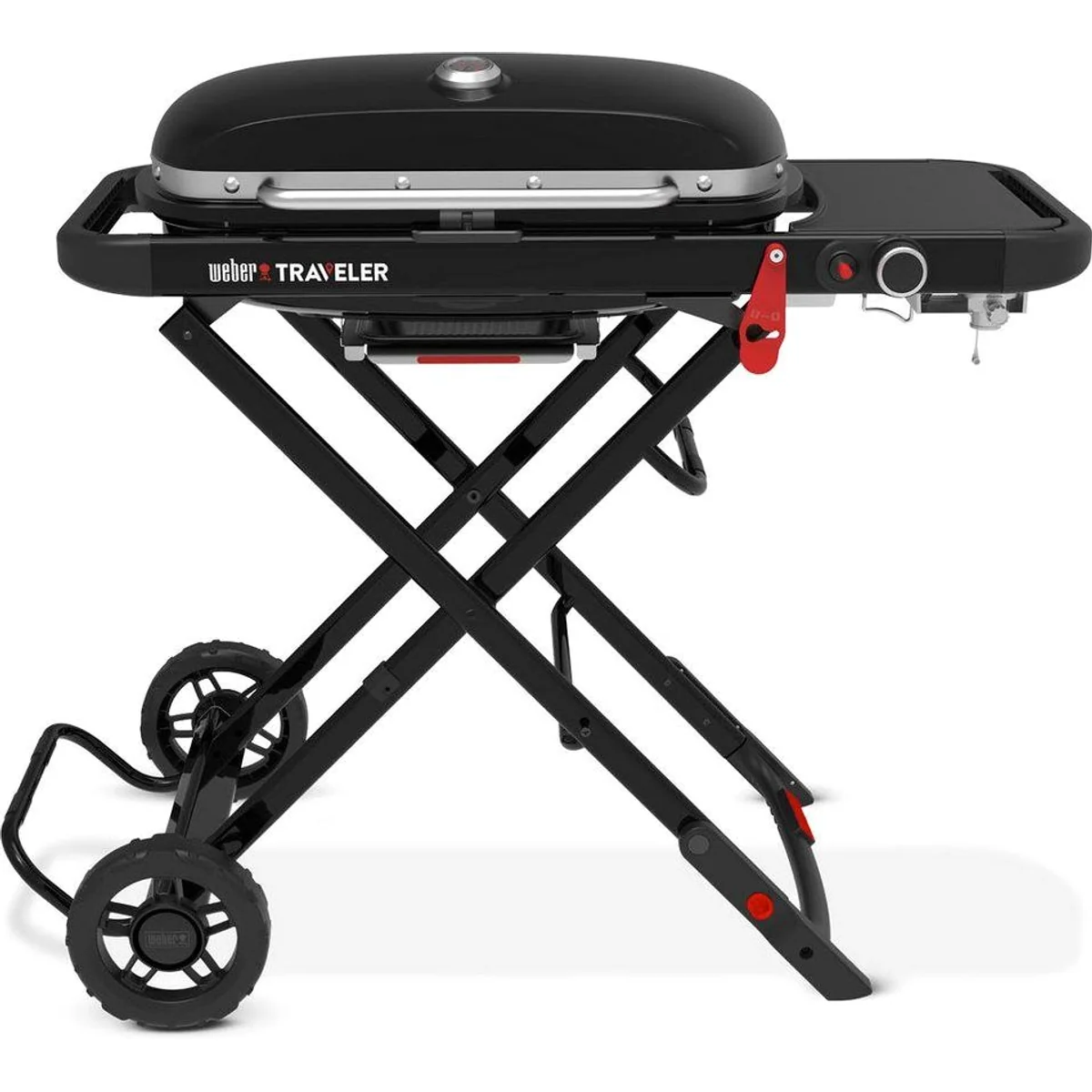 Weber Traveler Camping-Gasgrill, kompakte Bauweise, einhändige Bedienung, automatischer Deckelverschluss 2