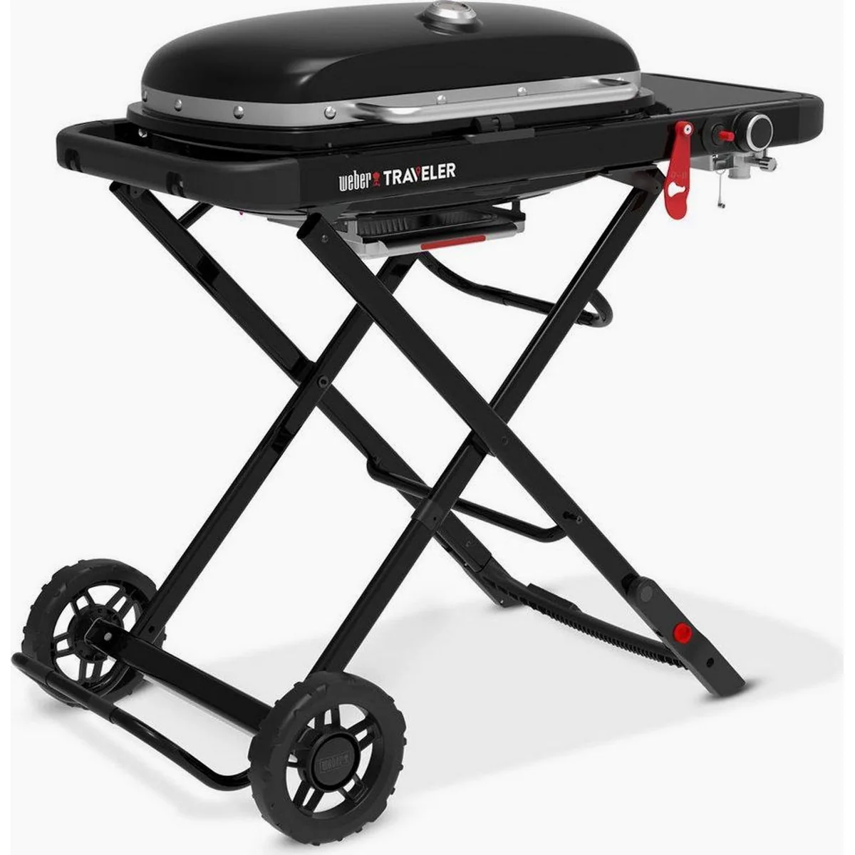 Weber Traveler Camping-Gasgrill, kompakte Bauweise, einhändige Bedienung, automatischer Deckelverschluss 3