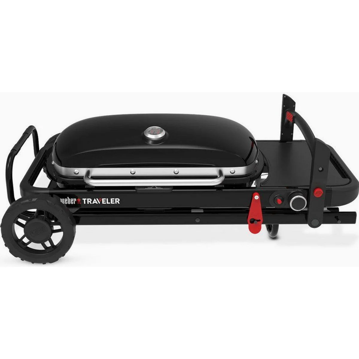 Weber Traveler Camping-Gasgrill, kompakte Bauweise, einhändige Bedienung, automatischer Deckelverschluss 4