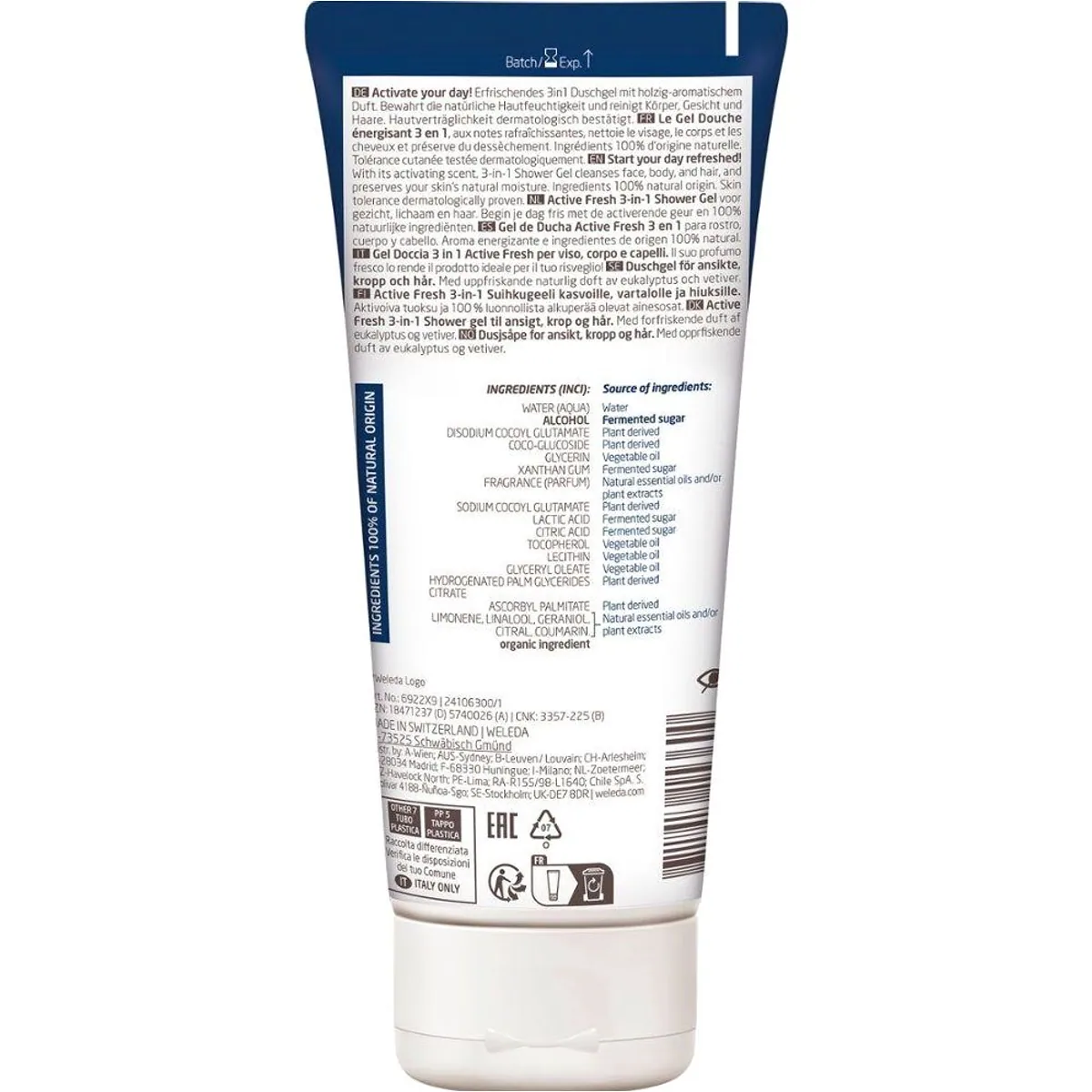 Weleda Duschgel Men, erfrischende Reinigung, natürliche Inhaltsstoffe, 200 ml 2