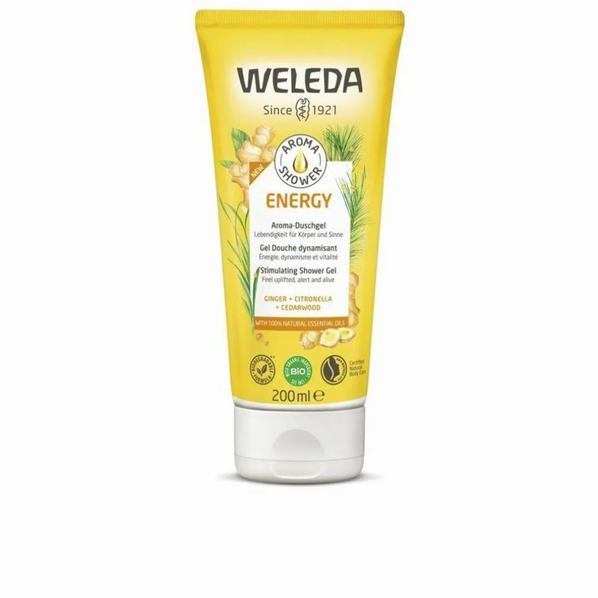 Weleda Aroma Energy Duschgel, 100% natürliche ätherische Öle, belebende Pflanzenextrakte 2