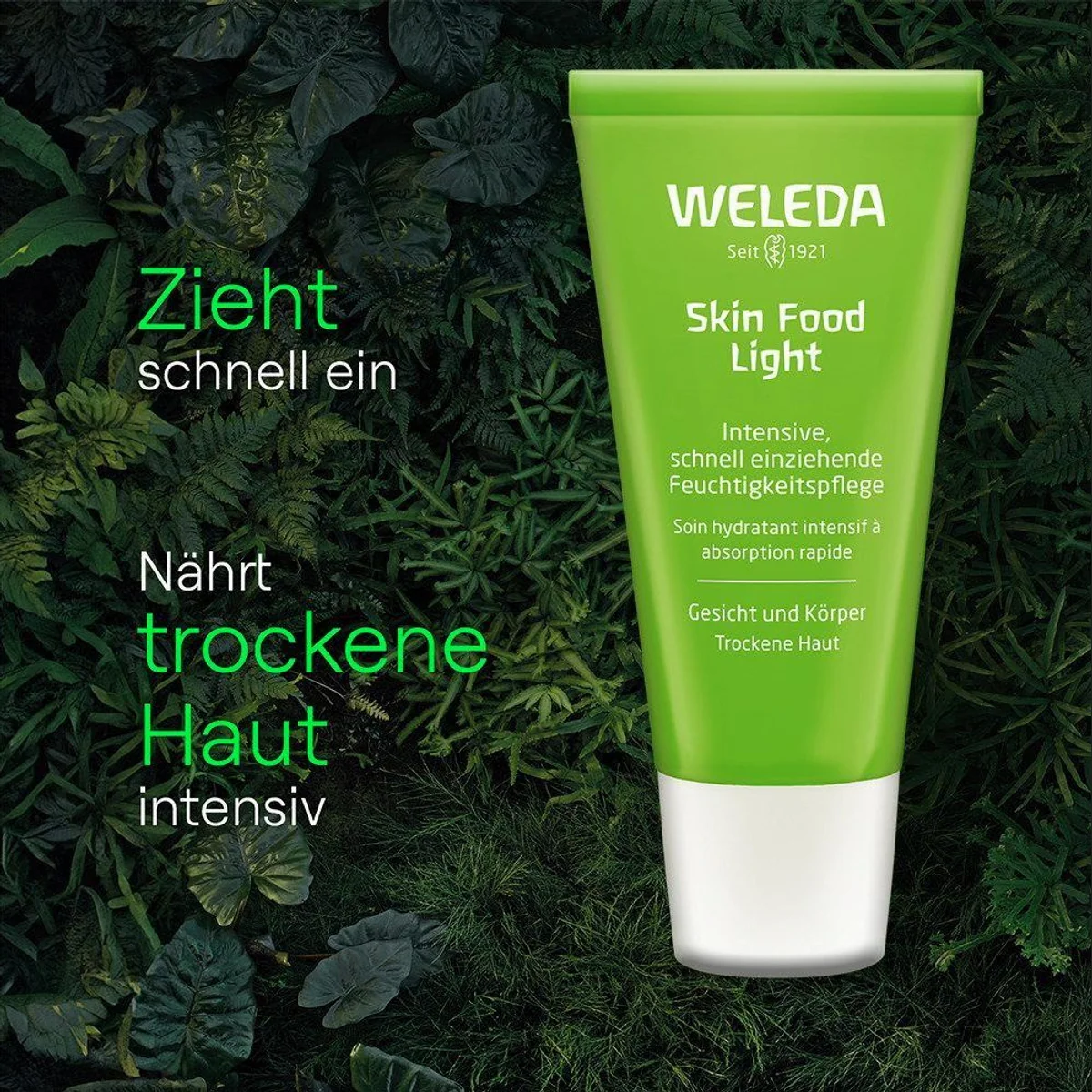 Weleda Skin Food Light, leichte Feuchtigkeitspflege für Gesicht & Körper — zieht schnell ein, intensive Hydratation, angenehmes Hautgefühl 3