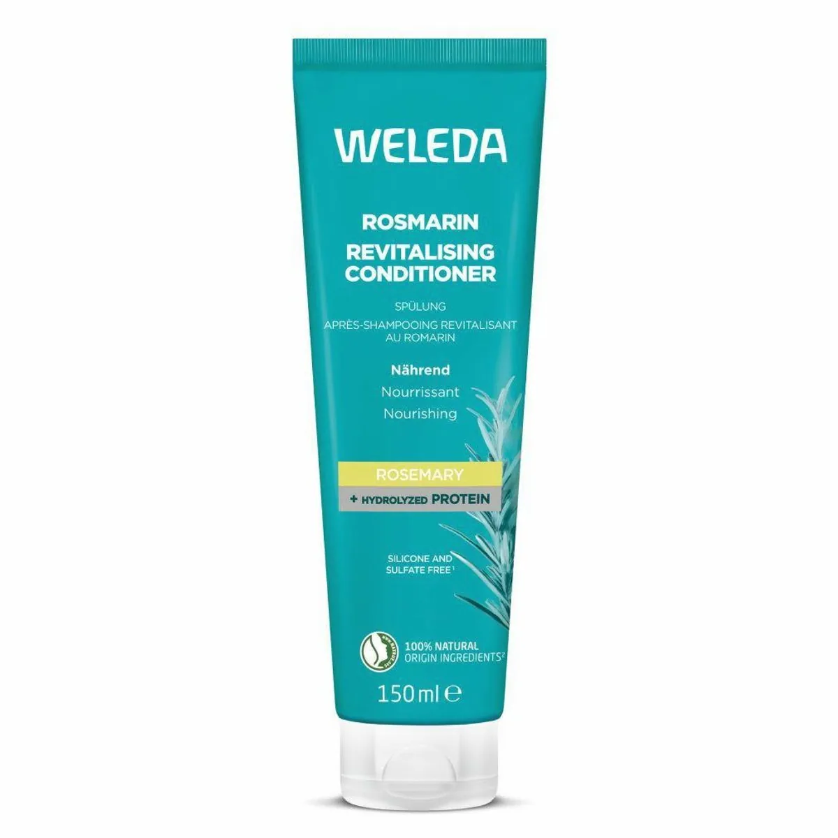 Weleda Rosmarin Revitalisierende Spülung, silikonfrei, pflanzenbasierte Pflege, für normales Haar