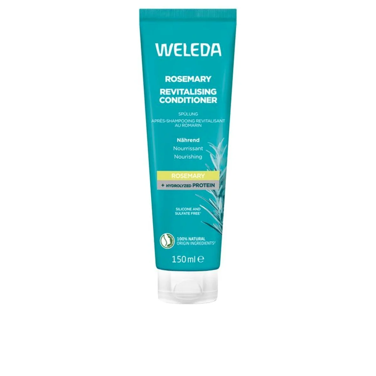 Weleda Rosmarin Revitalisierende Spülung, silikonfrei, pflanzenbasierte Pflege, für normales Haar 2