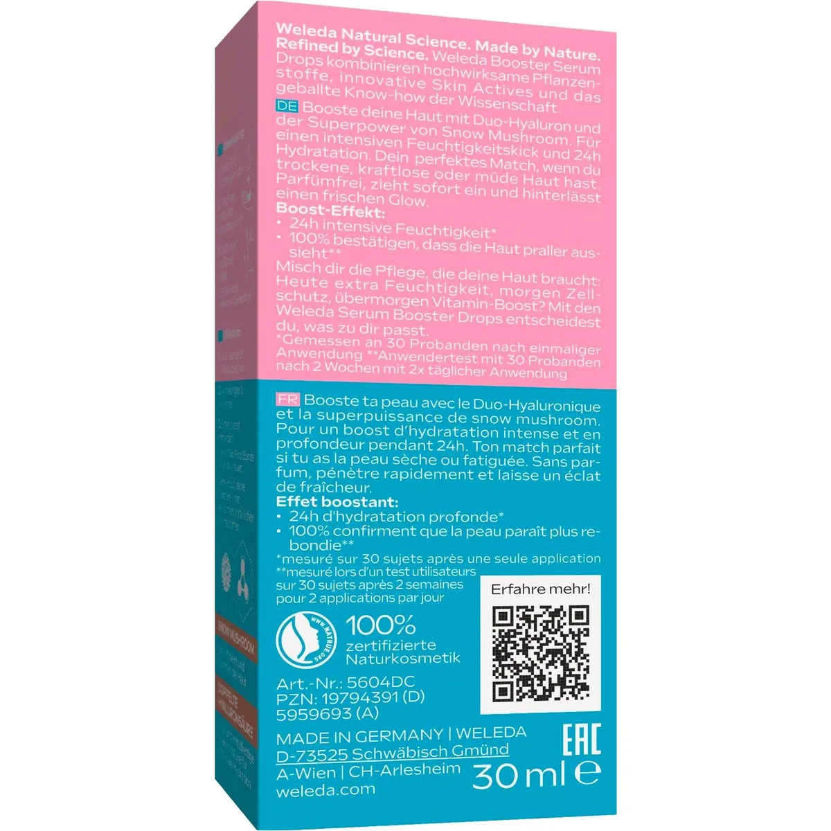 Weleda Hyaluronic Moisture Serum Drops, intensive Feuchtigkeit, frischer Glow, pralle Haut 5