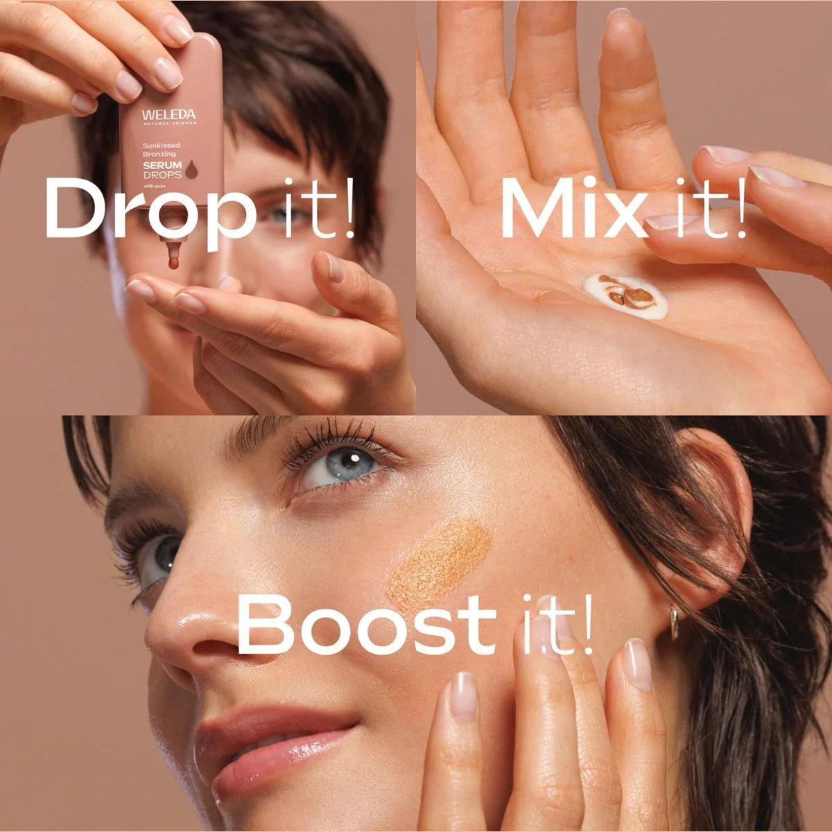 Weleda Sunkissed Bronzing Serum Drops, sofortiger Glow & intensive Feuchtigkeit 2