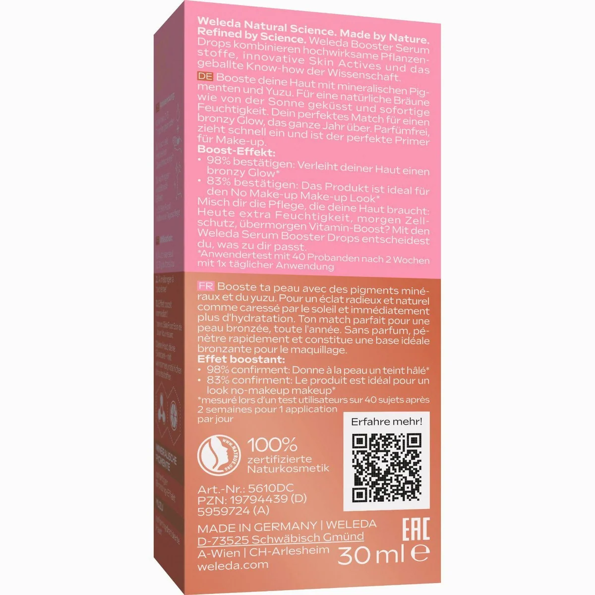 Weleda Sunkissed Bronzing Serum Drops, sofortiger Glow & intensive Feuchtigkeit 5