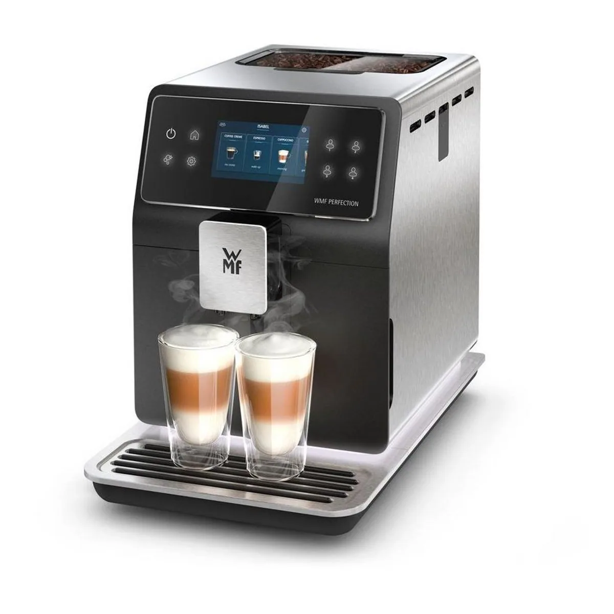 WMF Perfection 880L Kaffeevollautomat, 18 Spezialitäten, Double Thermoblock, Edelstahl-Mahlwerk