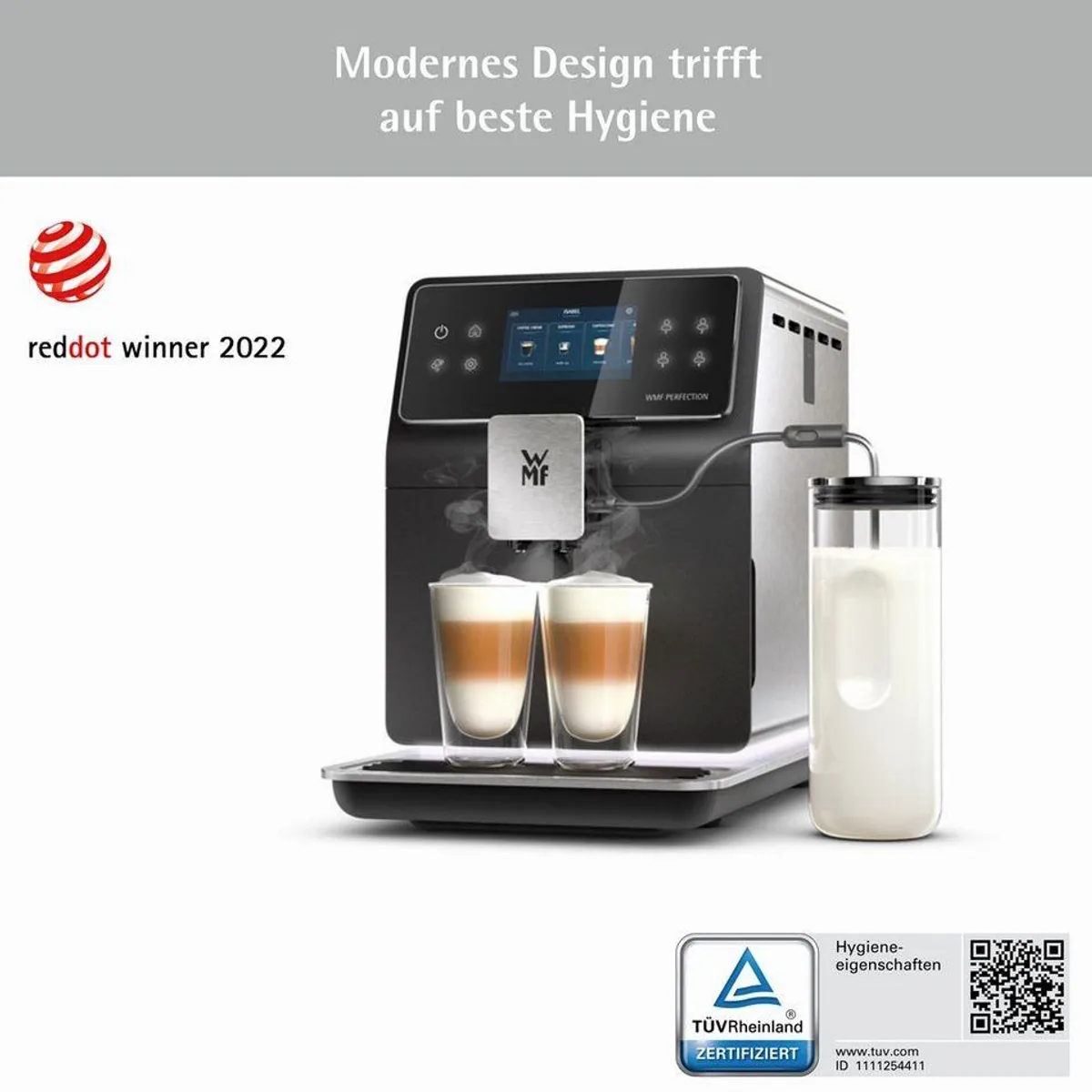 WMF Perfection 880L Kaffeevollautomat, 18 Spezialitäten, Double Thermoblock, Edelstahl-Mahlwerk 2