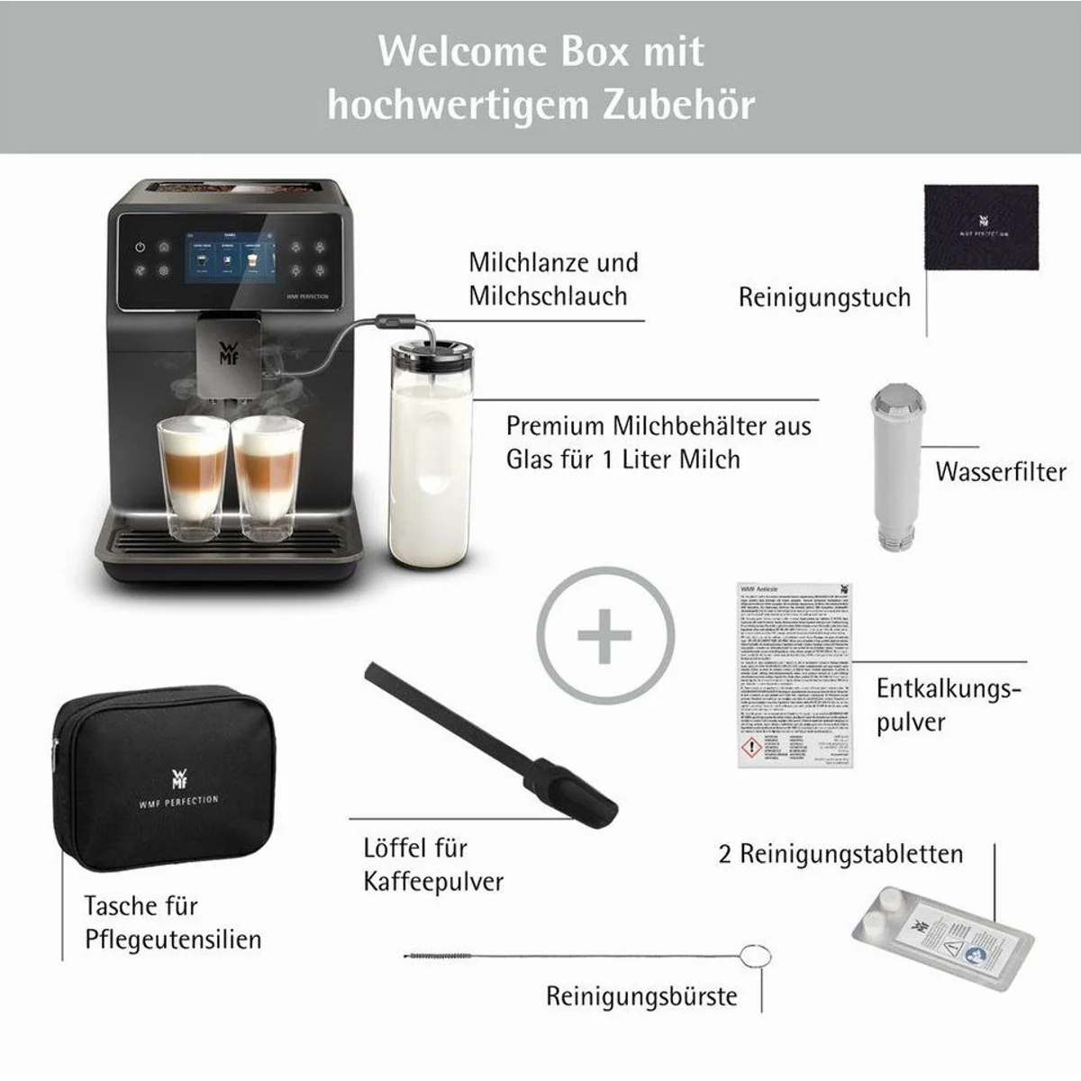 WMF Kaffeevollautomat Perfection 890L CP855815, intuitive Touchscreen-Bedienung, Doppelt-Hybrid-Technologie, selbstreinigend 3