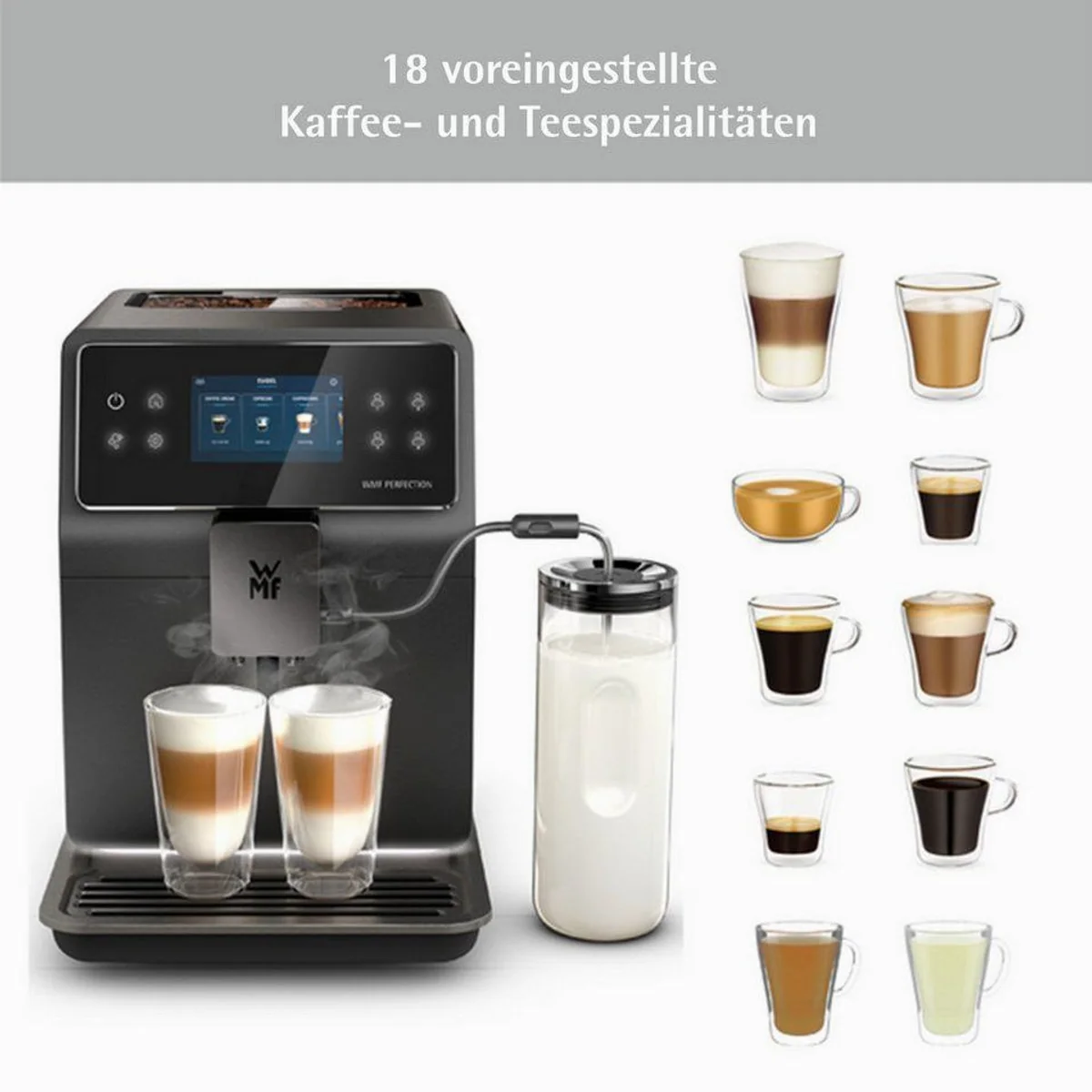 WMF Kaffeevollautomat Perfection 890L CP855815, intuitive Touchscreen-Bedienung, Doppelt-Hybrid-Technologie, selbstreinigend 5
