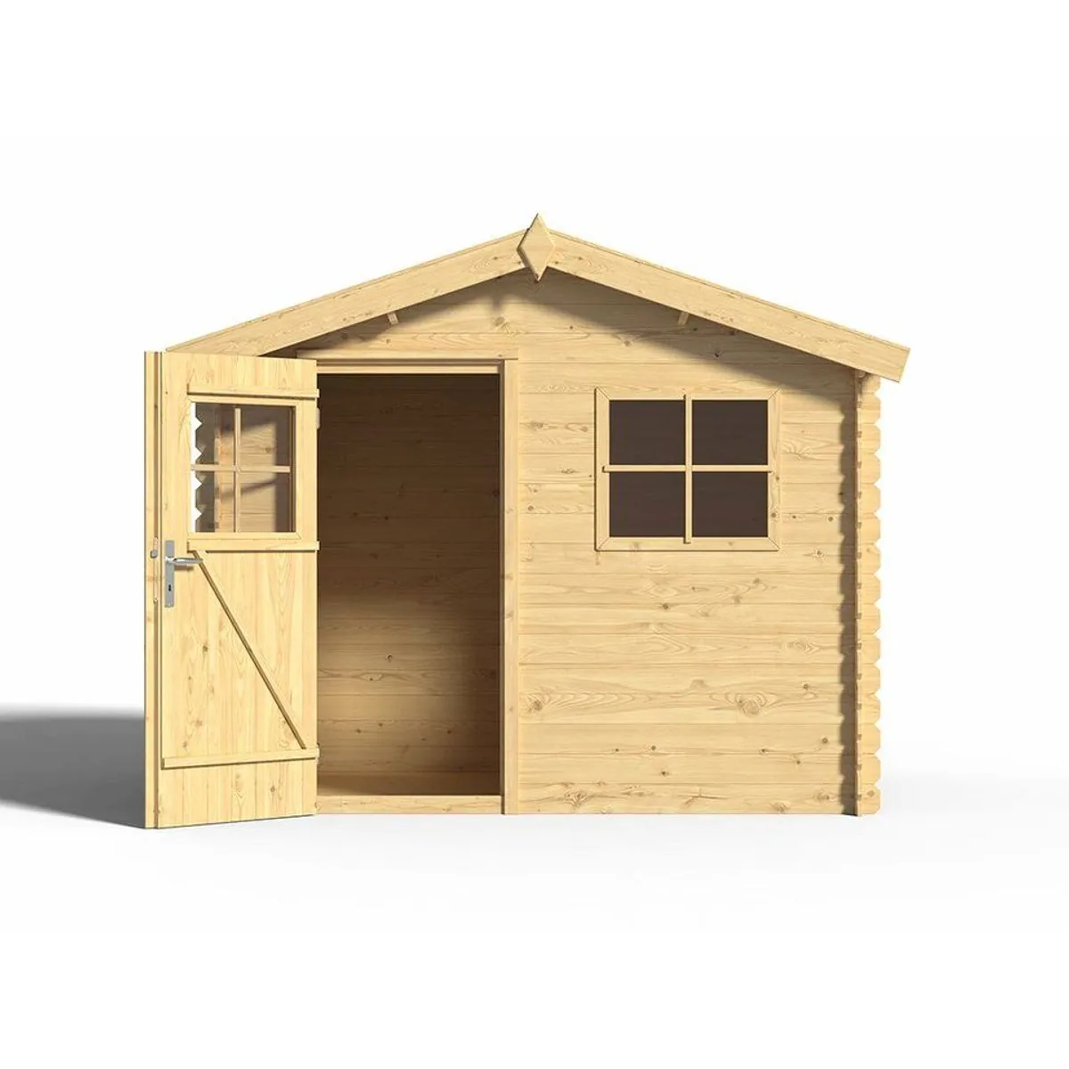 Woodtex Gartenhaus Zerna, 19 mm Wandstärke, robuster Blockbohlenbau — 274x284 cm