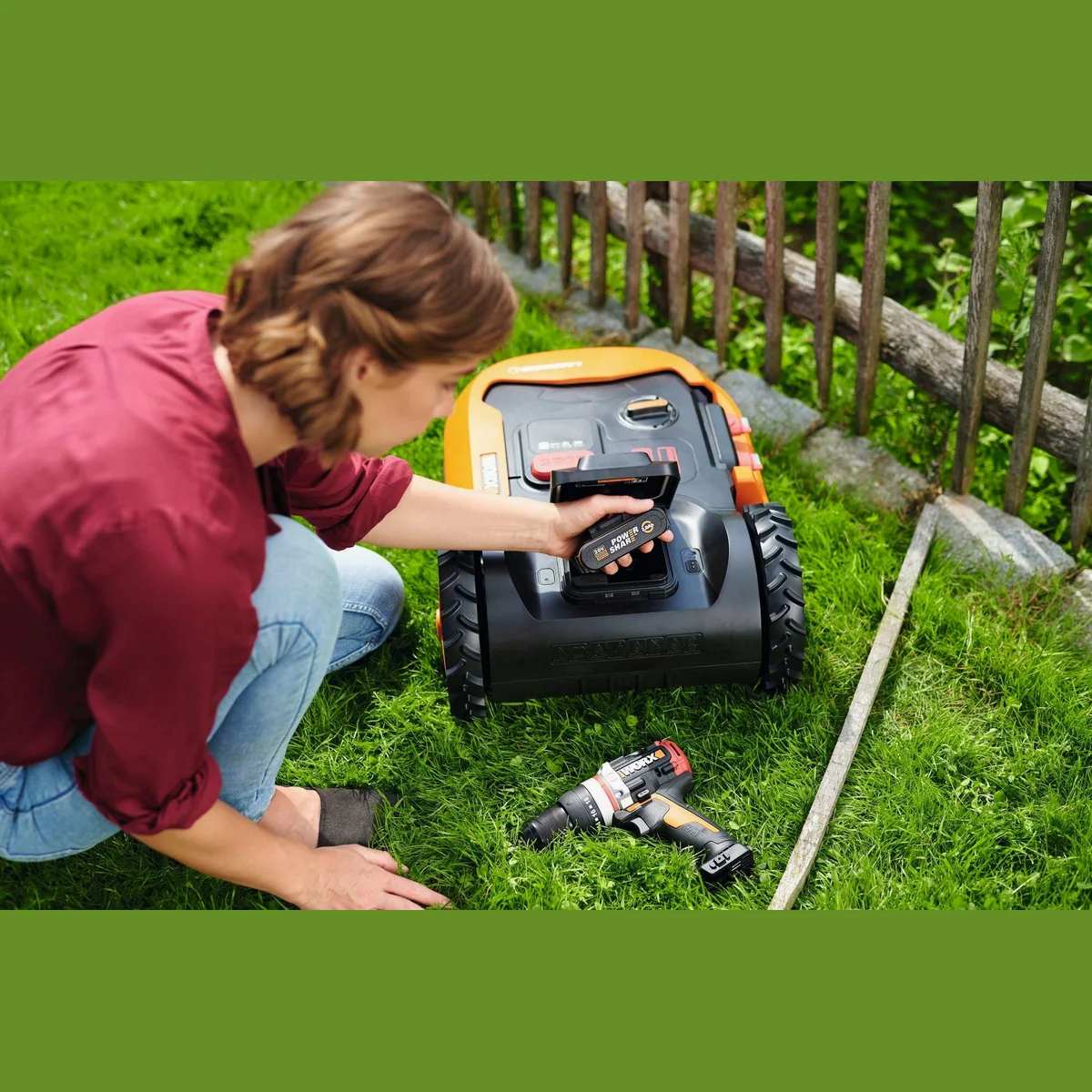 Worx Landroid L2000 Rasenmähroboter, bis 2000 m², WiFi/Bluetooth, Cut-to-Edge 2