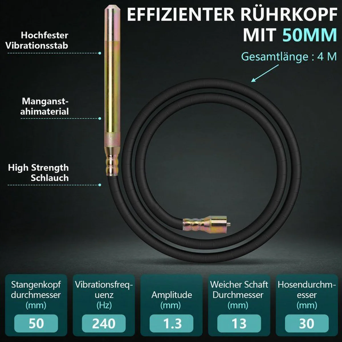 XERSEK Betonmischer 3200W, leistungsstarker Motor und flexibles Design 5