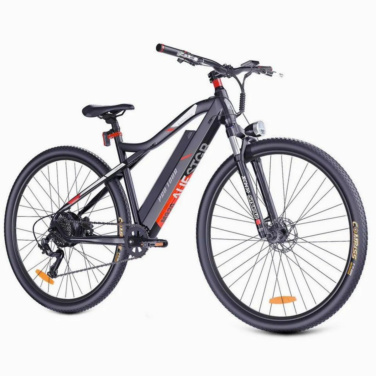 ZMH E-Bike Mountainbike Herren, 250 W Heckmotor, 9-Gang Shimano, multifunktionales LCD-Display