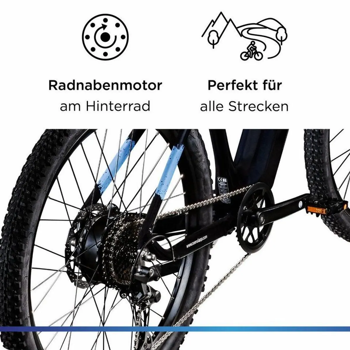 Zündapp Z808 E-Bike, 10-Gang Shimano Deore, leistungsstarker Heckmotor — ideal für Stadt und Gelände 5