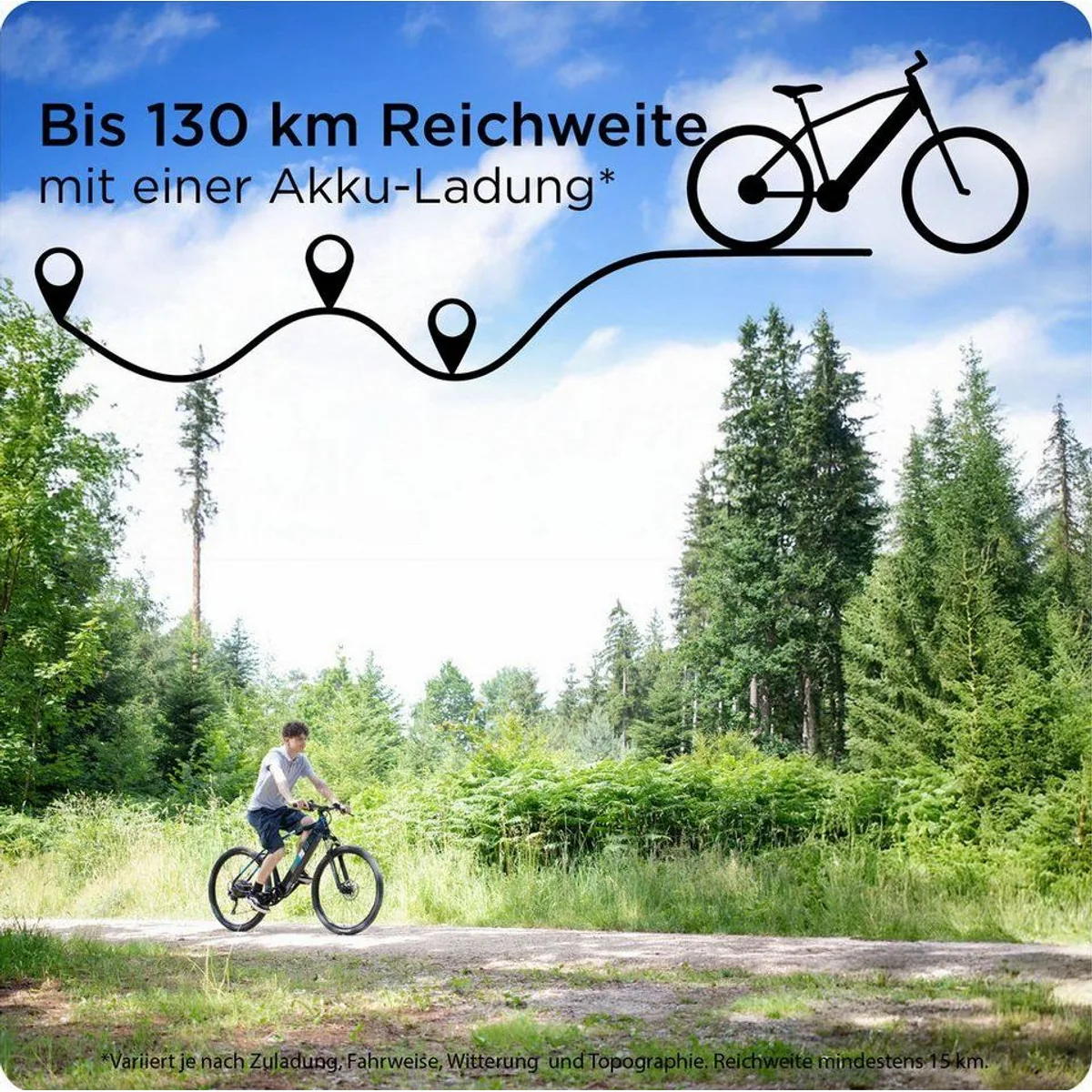 Zündapp Z808 E-Bike Mountainbike, 550 Wh Akku, 10-Gang Shimano Deore, Heckmotor 2