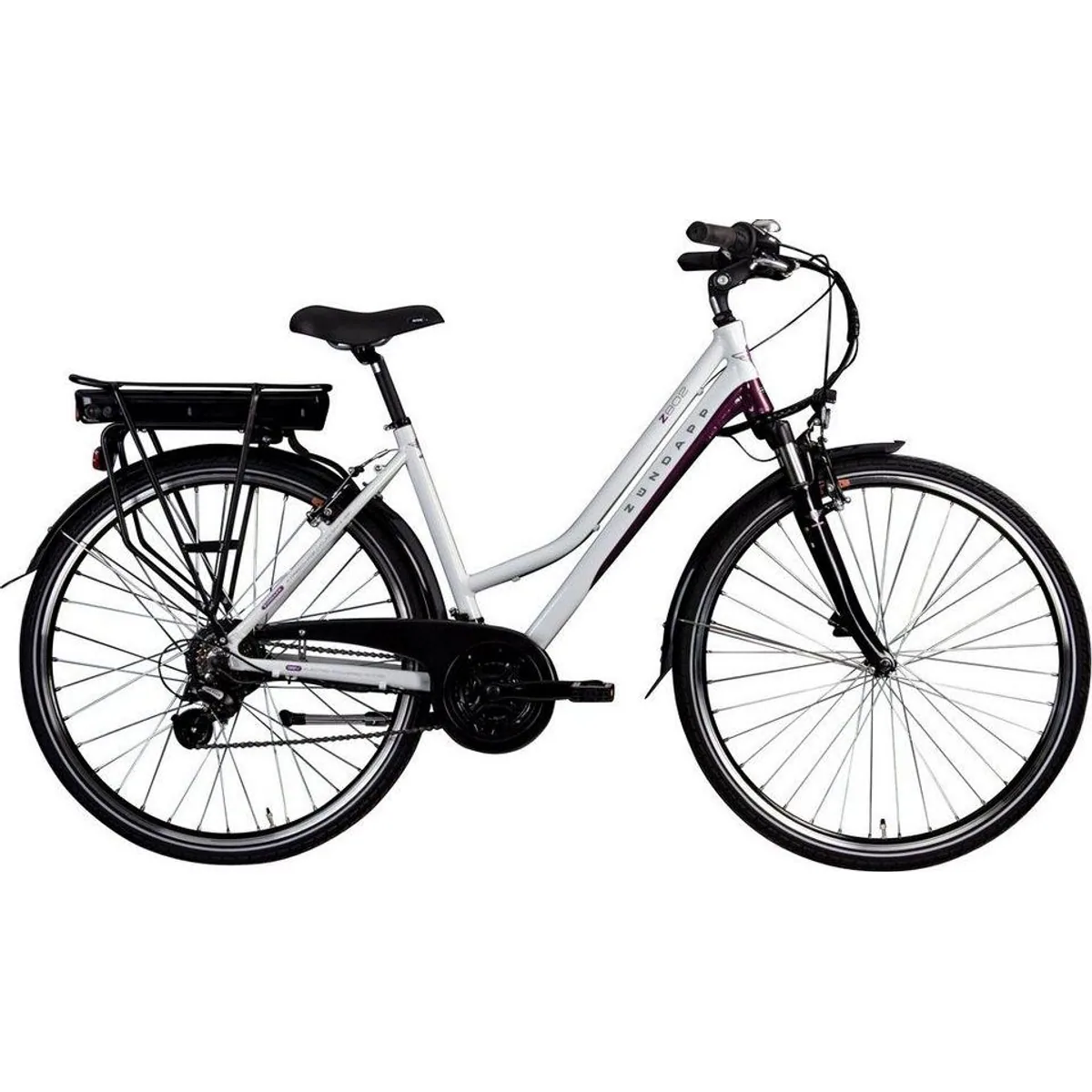 Zündapp Z802 E-Bike Trekkingrad Damen, 21-Gang Shimano, 374 Wh Akku, Heckmotor