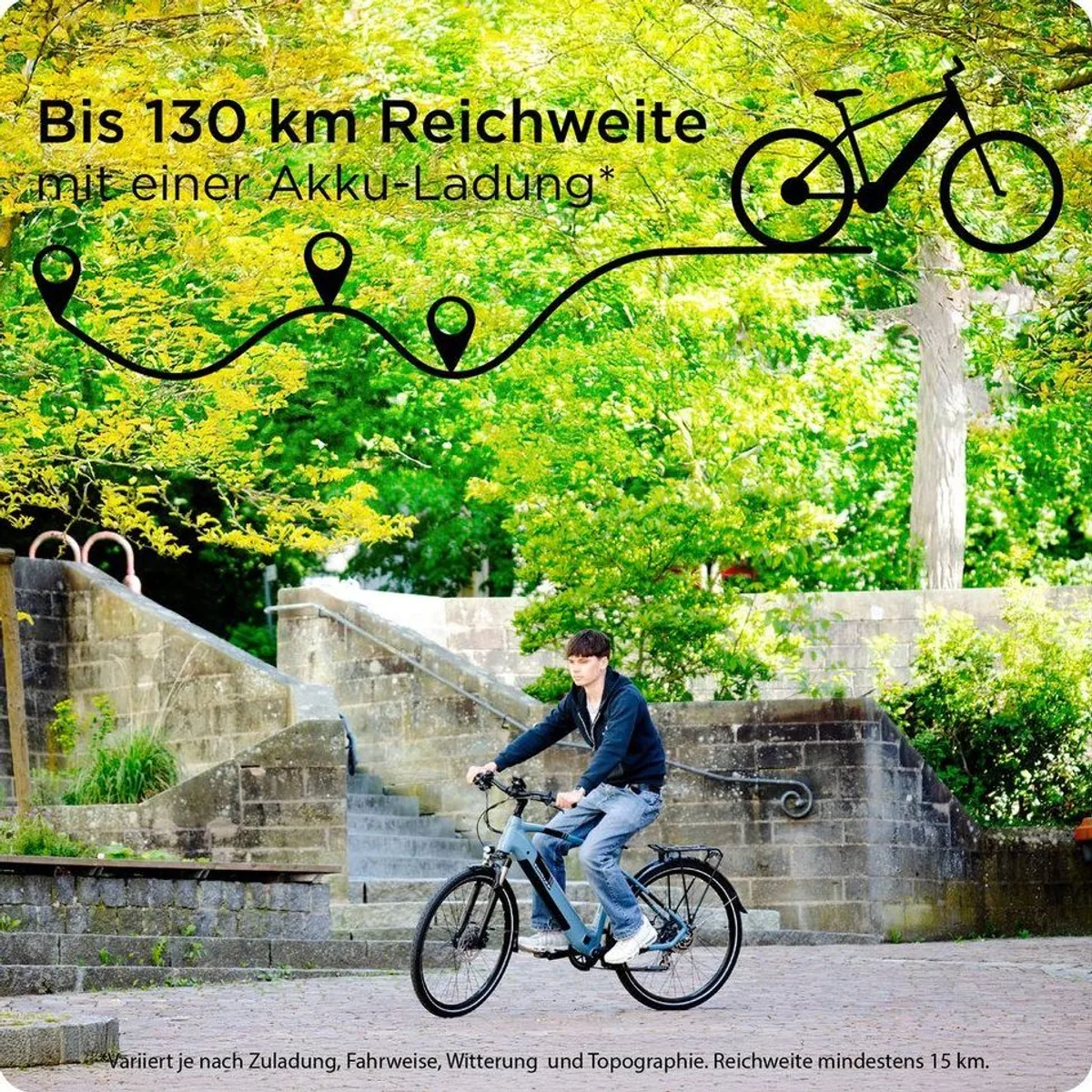 Zündapp Z810 Trekking E-Bike, 8-Gang Shimano, Ananda Heckmotor, 550 Wh Akku 2
