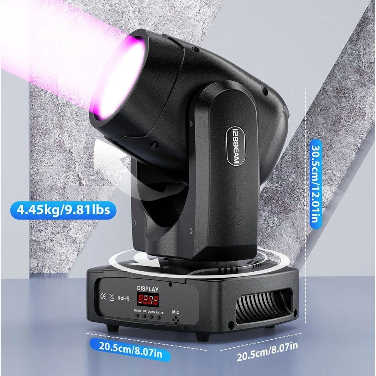ZonQoonz Discolicht 150W Moving Head Light, vielfältige Lichtmuster und präzise Steuerung 5